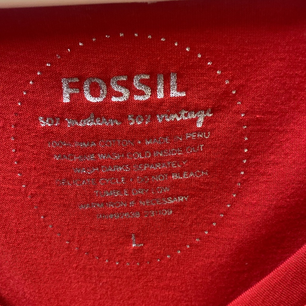 Fossil-Beaded Hope T-Shirt-L-Red - Picture 3 of 4